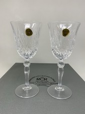 Vintage Royal Crystal Rock 24% lead Crystal 6 wine glasses from Tuscany [A1-5-1]