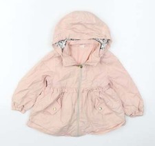 H&M Girls Pink Parka Coat Size