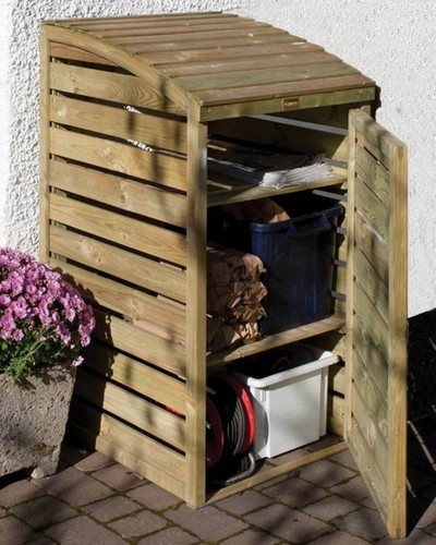 Wooden garden storage shed - garden,