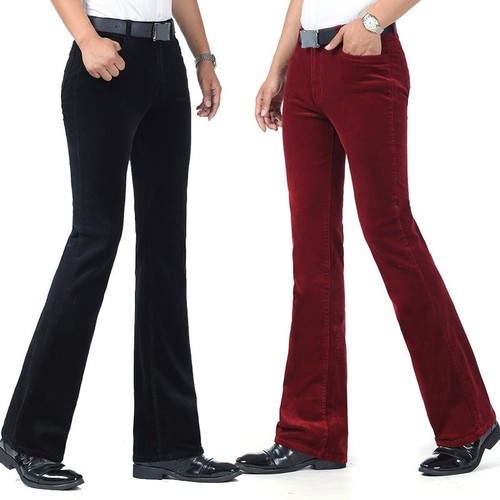 Men corduroy flared trousers - men's,