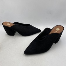 River Island Black Suede Mules