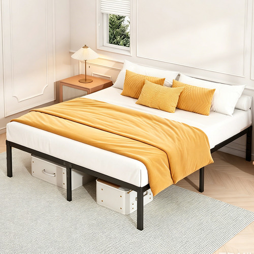 Large strong double bed metal - double,