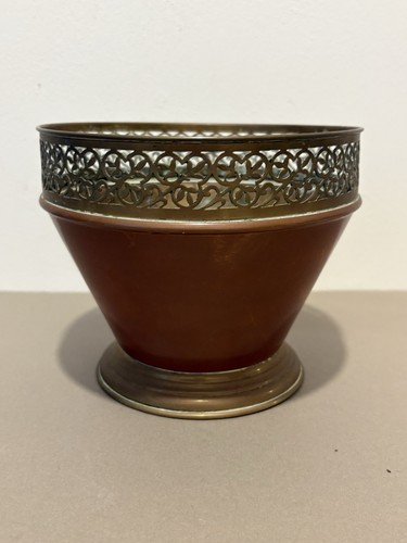 Vintage copper brass plant - brass,