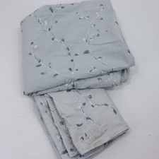 John Lewis Single Duvet Cover Set Willow Trail Embroidered Mid Blue