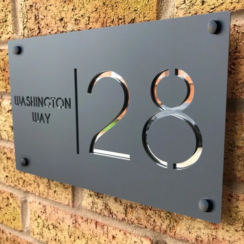Door sign house numbers - house, street