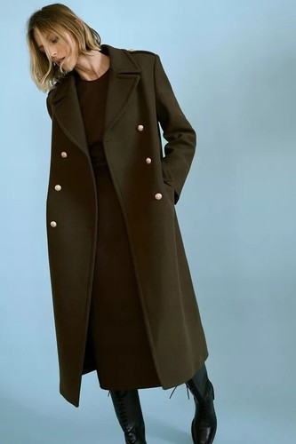 Zara wool dark green khaki - zara,