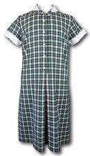 Traditional School Uniform Green Tartan / Gingham Summer Dress In Adult Sizes