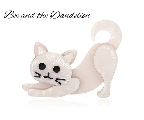 Layered acrylic white cat - layered,