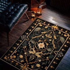 Dark floral victorian rug - victorian,
