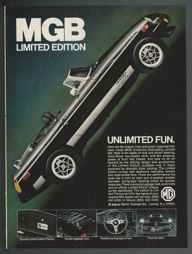 1980 mgb advertisement - 1980,
