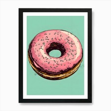 Donut 1 Art Print Framed Wall