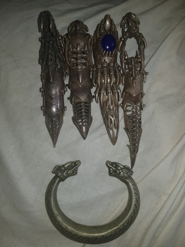 Gothic full finger armor rings - finger,