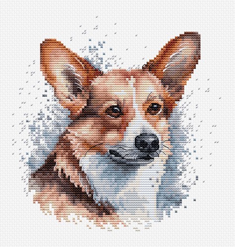 Cross stitch kit with - stitch, hoop