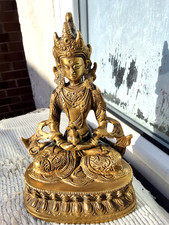 VINTAGE BRASS AMITAYUS BUDDHA