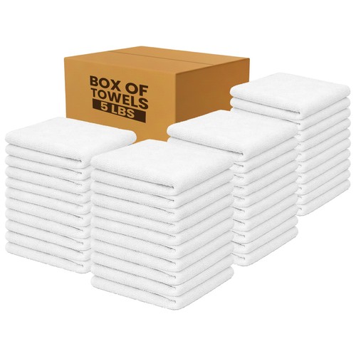 White terry bar mop - white, towels
