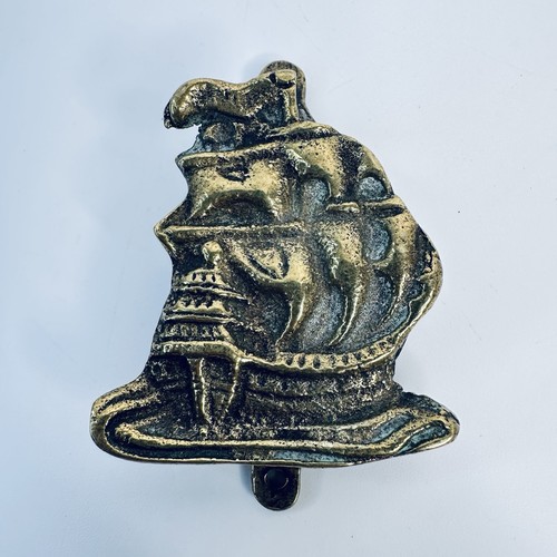 Vintage brass galleon - brass,