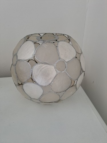 Vintage capiz globe - globe, floral