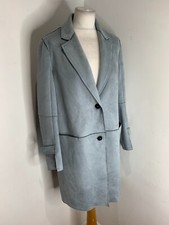 ZARA pale blue faux suede over