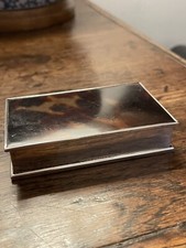 Attractive Faux Tortoiseshell  & Sterling Silver Vesta Case /box. 