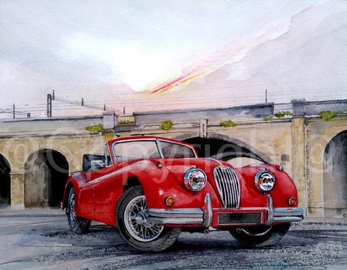 Jaguar 120 1950 in red - 1950's,