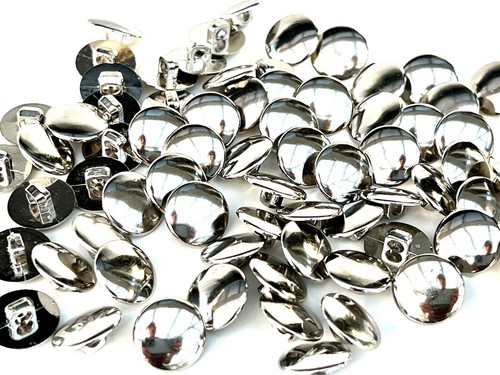 Silver shank buttons 14mm - shank,