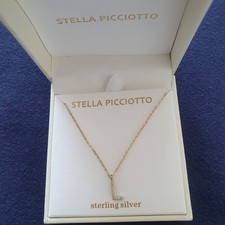 Necklace and L Pendant  Sterling Silver  New