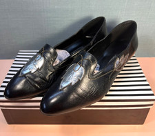 Vintage Panache Made In Spain Genuine Leather Kitten Heel Pumps Ladies Shoes 6