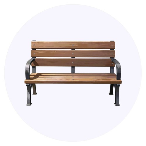 Garden bench stickers - 'garden,