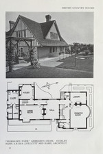 Art Nouveau House "Marsham's Farm" at Gerrard's Cross - Antique Print 1912