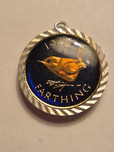 1942 enamel farthing with 1966 - enamel,