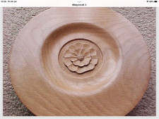 Oak Yorkshire / Lancashire Carved Rose Stand. Mouseman Interest