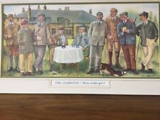 Print THE CLUBHOUSE Nine Under Par? By JEDD Double Mounted 63 cm x 35.5 cm LARGE