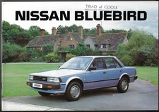 Nissan Bluebird 1984-1986 UK Market Brochure 1.8 2.0 DX GL SGL Turbo Estate