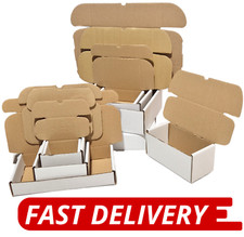 WHITE SHIPPING CARDBOARD BOXES POSTAL MAILING GIFT PACKET SMALL PARCEL CARTONS