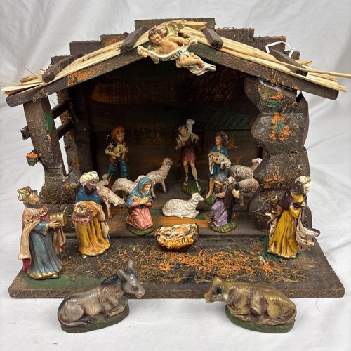 Vintage nativity manger scene - vintage,