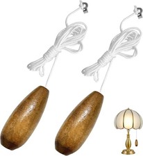 2 Pcs Light Pull Cord, Wood