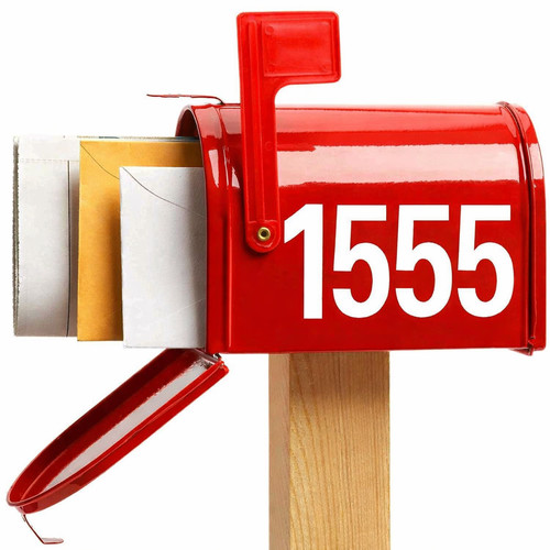 Custom mailbox numbers vinyl - custom,