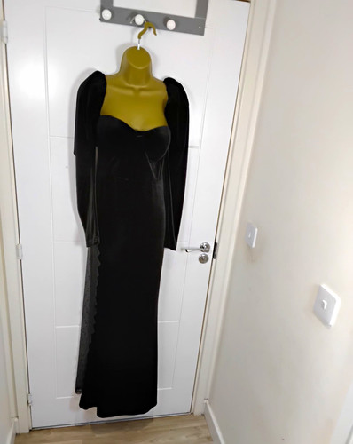 Black vintage inspired velvet - black,