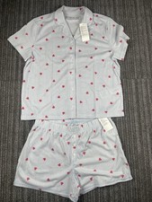 Kids Abercrombie And Fitch Girls Striped Pajamas With Hearts NWT