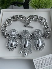 GLENN MARTENS x H&M Chunky Metal Chain Large Resin Pendant Statement Necklace