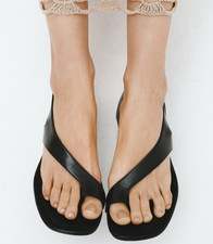 Black Leather kitten heel