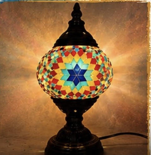 Usb charged mosaic lamp - usb.,
