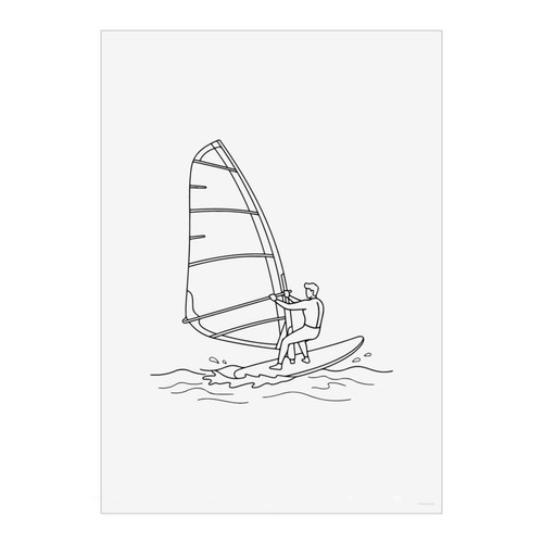 Windsurfer activity wall - wall, art
