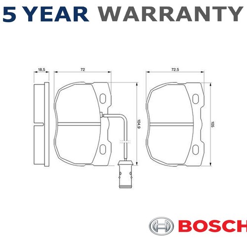 Bosch front brake - brake, pads