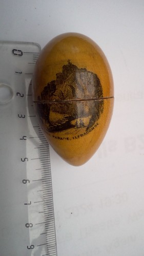 Mauchlineware egg needle - mauchlineware, needle-case