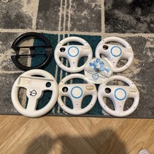 Mario Kart Wii with x4 Genuine Official Steering Wheels (Nintendo Wii, 2008) VGC