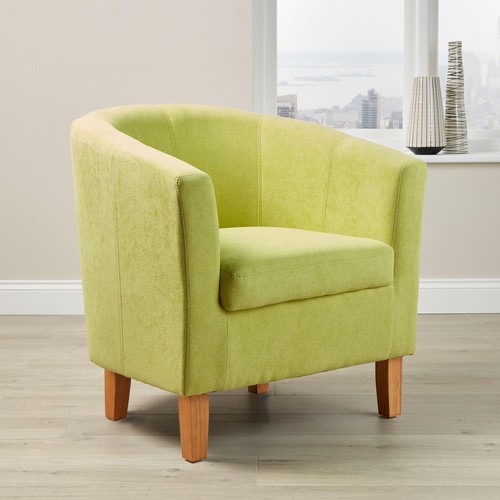 Tub chair apple green fabric - green,