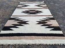 Antique Navajo Hand-woven Native American Gallup Throw Rug Wool Blanket 91x48cm