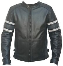 Rksports Mens 747 hoody Detachable biker Leather Motorcycle Armoured  Jacket 