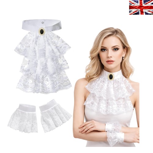 Victorian gothic lace jabot - victorian,